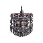 Mascherone della valle dell’Amplero in argento brunito